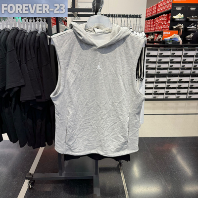 酷动城 JORDAN DRI-FIT男子篮球 无袖连帽休闲运动背心DZ0572-050