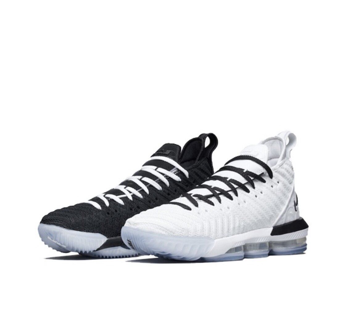 现货耐克 nike lebron 16  黑白鸳鸯男子实战篮球鞋bq5970-100