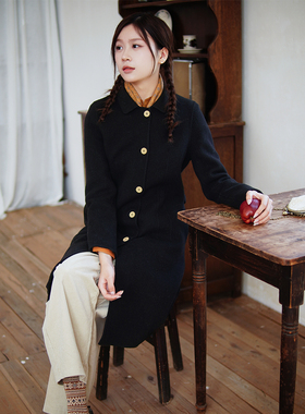 不.退换5-23QDA-330【月下西楼】前世今生简约秋冬修身款毛呢大衣