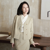 前世今生复古温婉文艺V领绣花上衣外套 雪里吟香 23CXA 072