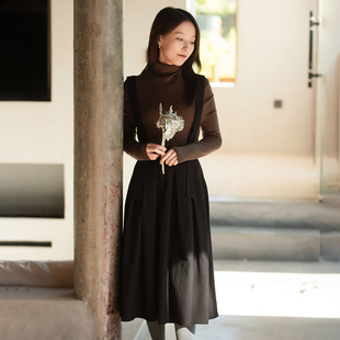 草木含秋 203 前世今生复古文艺秋冬两穿半身裙 21QDC 不.退换5