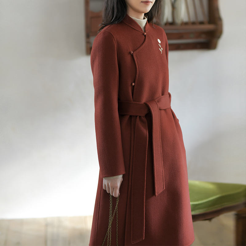 前世今生羊毛长款大衣