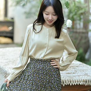 立领单排扣直身衬衫 24QDA 前世今生复古新中式 咏桐 119