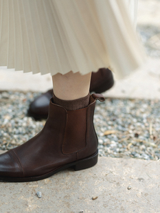 7-21QDS-006【步履如风】前世今生复古温婉文艺头层牛皮短靴