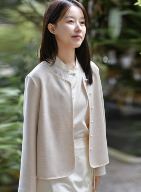 25CXA-202【晓梦玲珑】前世今生新中式文艺圆领绣花针织开衫外套