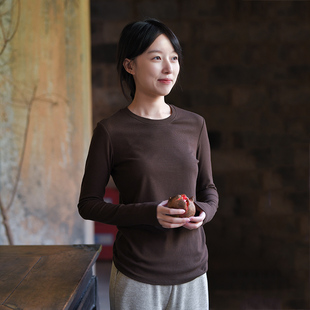 前世今生通勤简约圆领桑蚕丝套头T恤 随心 23QDA 386