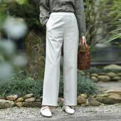 25CXK 201 洛城 前世今生文艺素雅简约小格子直筒裤