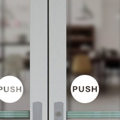 PUSH&PULL推拉标识贴纸 美容餐饮服装 多款 时尚 公共场所提示即时贴