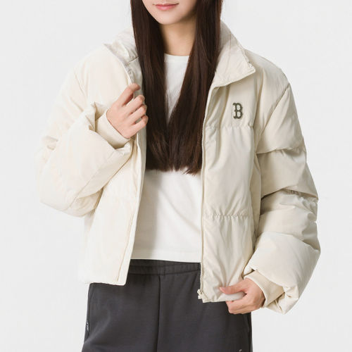 待MLB 26年冬款80%鸭绒女运动休闲立领羽绒服外套3FDJB1366-43SAL