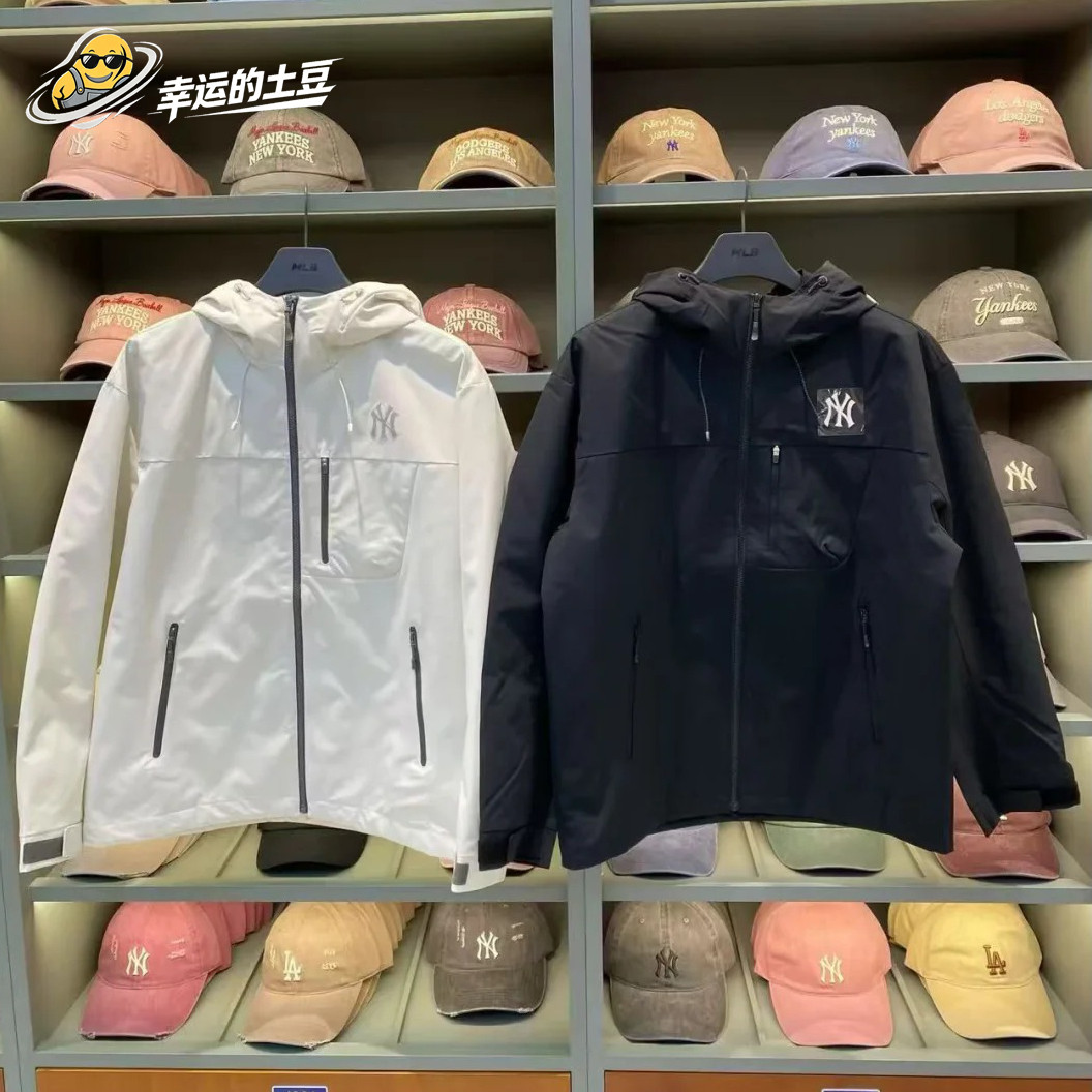 MLB 26年春款 男女情侣运动休闲防风连帽工装外套3AWJB0361图片