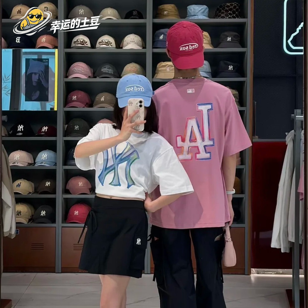 MLB 26年夏款男女情侣运动休闲棉质圆领短袖T恤3ATSB0663图片