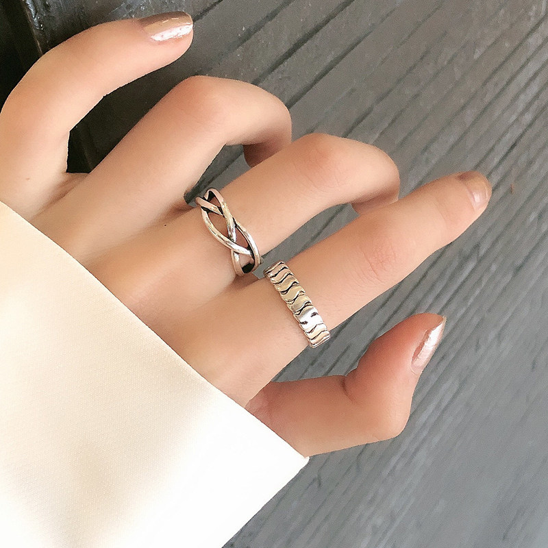 CHAIN RING WOMENS FASHION PERSONALITY INS TIDE COLD WIND INTERNET CELEBRITY RETRO HIP-HOP SUNFLOWER INDEX FINGER SINGLE