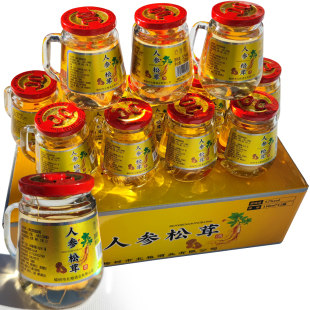 人参酒松茸酒52度高度酒水150ml茶杯12瓶礼品箱特产馈赠送礼长辈