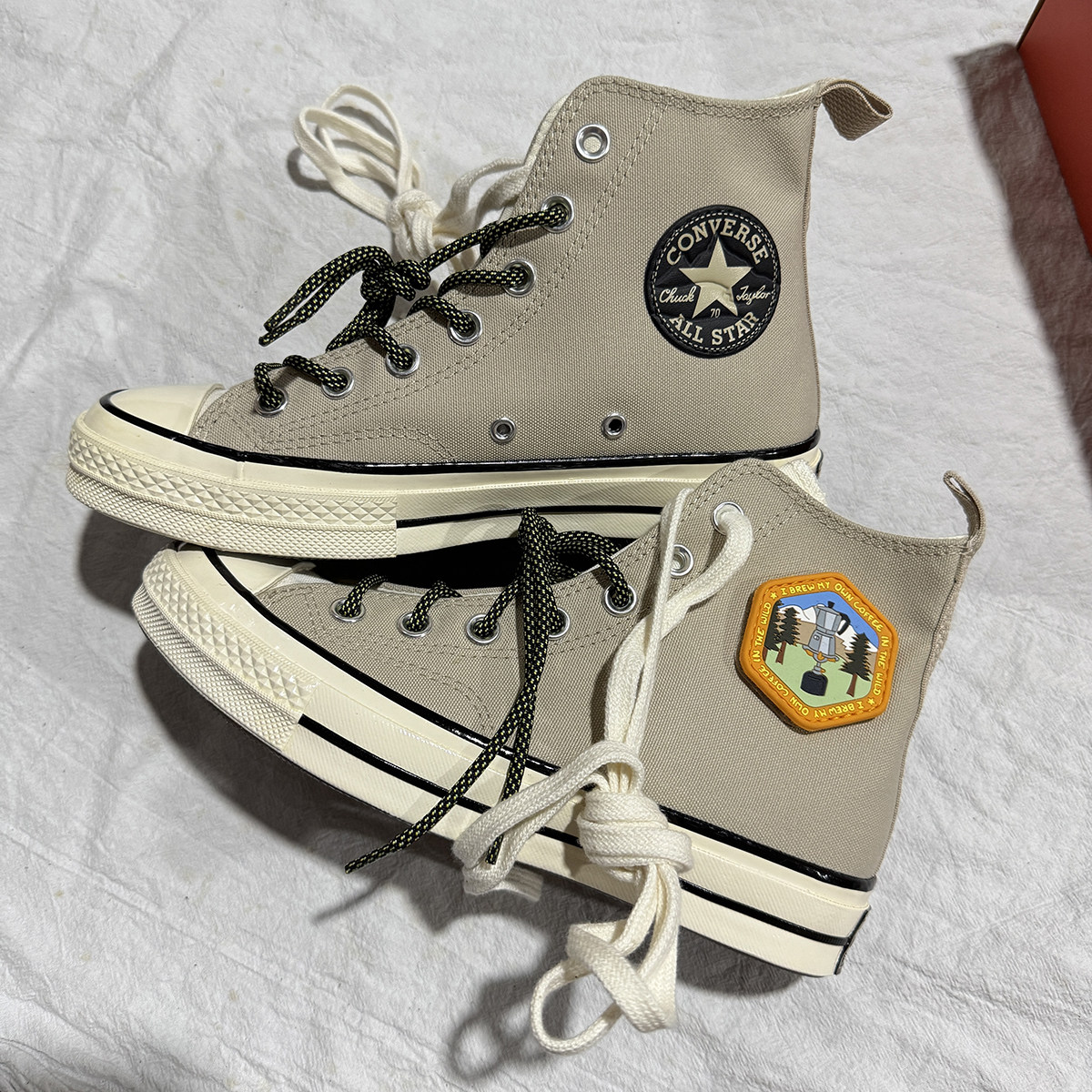 Converse匡威男女高帮拼色帆布鞋