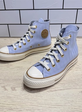 CONVERSE匡威 1970S蓝色暗纹条纹女子高帮运动休闲帆布鞋A08861C