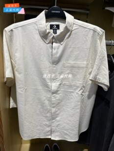 正品converse匡威 男款民族风刺绣短袖棉衬衫10025290-A03-A01