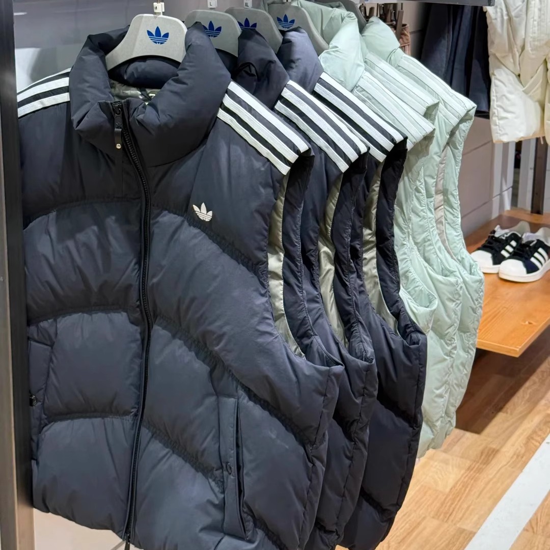 三叶草男女立领保暖羽绒马甲背心