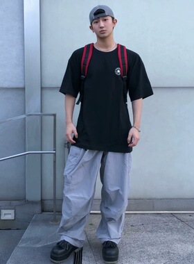 正品CONVERSE匡威 男裤脚抽绳工装风大口袋长裤MCH630