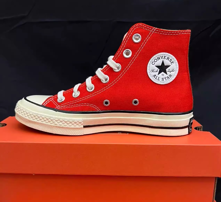 正品converse匡威1970s 24q1炽热红色新年大红高帮帆布鞋 a06525c