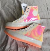 正品 170604C 帆布鞋 匡威新款 1970S橙色镭射变色龙水晶底高帮男女款