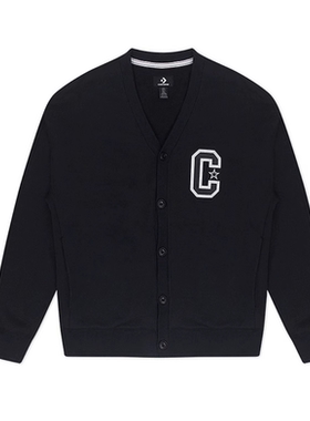 正品Converse匡威 春季男学院风开衫休闲V领卫衣10028003-A01-A02