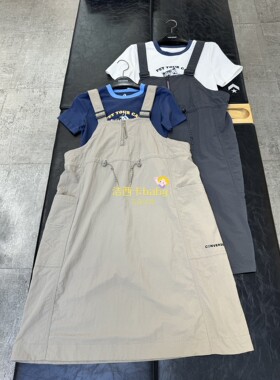 正品converse匡威女款梭织宽松运动吊带背带长裙10027657-A01-A02