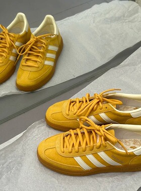 Adidas三叶草25年男女复古spezial明黄色T头休闲德训鞋板鞋IF7088