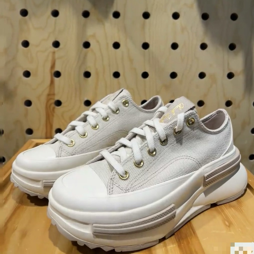 Converse/匡威新款低帮厚底运动休闲系带帆布鞋A13822C