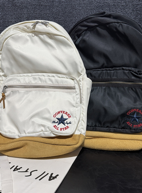 正品converse匡威 无吊牌 拼接麂皮双肩包运动书包 10025477-A01