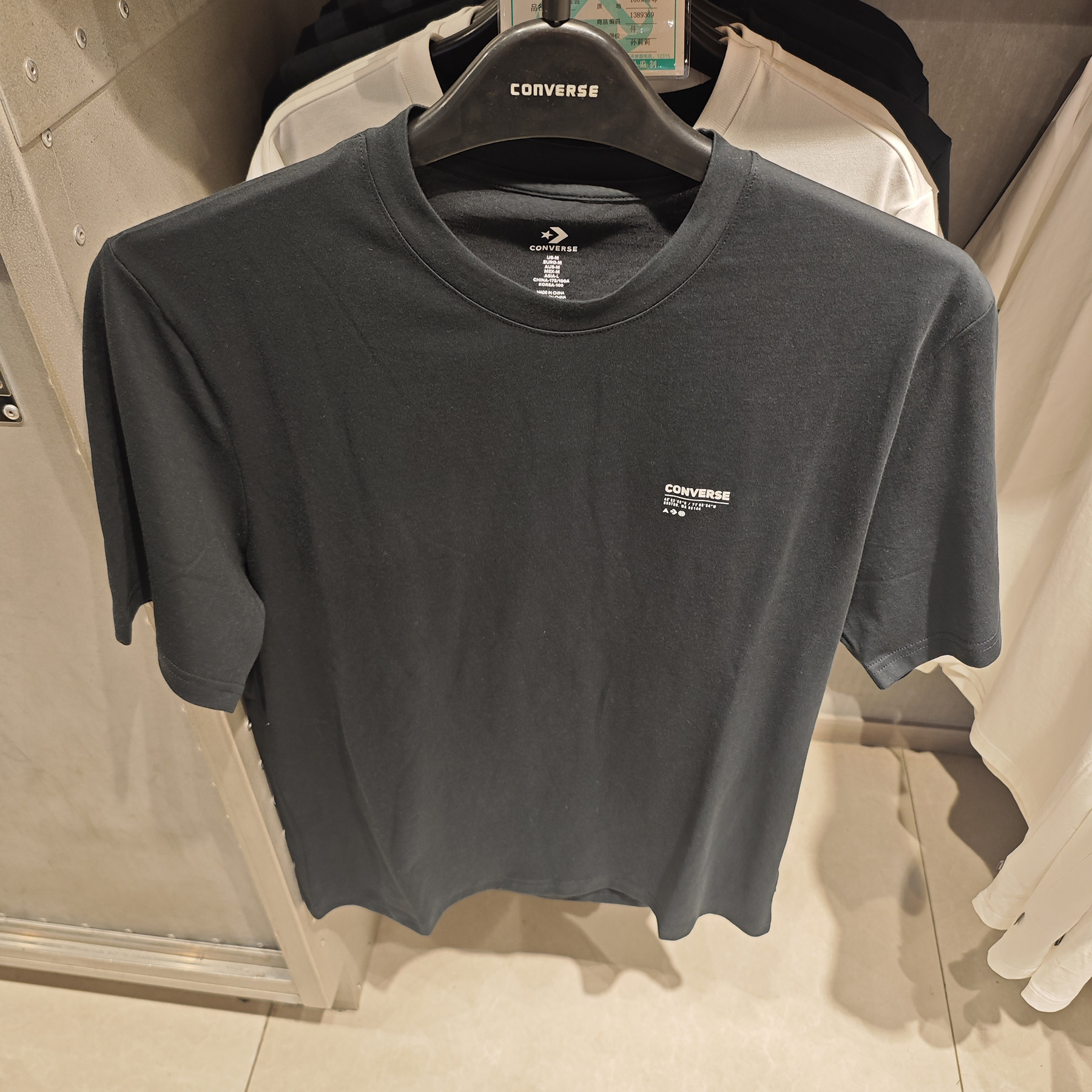 正品converse匡威 男款字母凉感面料圆领短袖T恤10027332-A02-A04