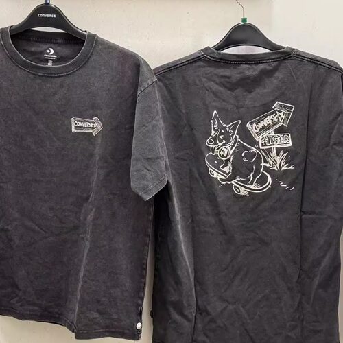 正品CONVERSE匡威男子趣味涂鸦印花百搭休闲短袖T恤 10027661-A02