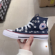正品 A15503C Star星星印花图案高帮男女帆布鞋 CONVERSE匡威 All