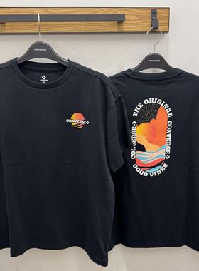 Converse匡威夏季男女同款运动休闲太阳印花短袖T恤 10027154-A01