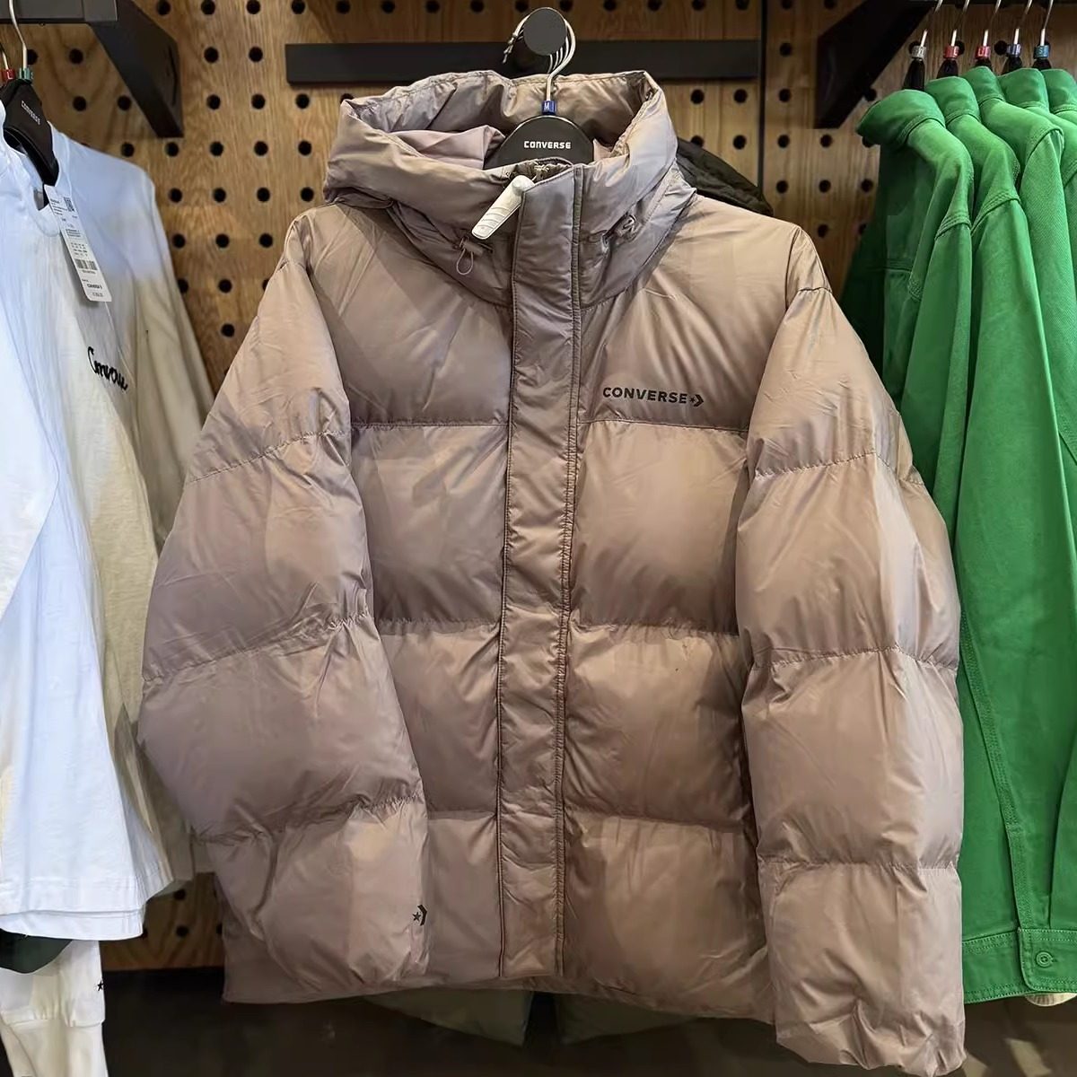 正品CONVERSE匡威 秋冬星箭拒水保暖拉链外套棉服10027971-A02