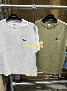 正品converse匡威 男女款小鞋子刺绣短袖T恤10027239-A01-A03