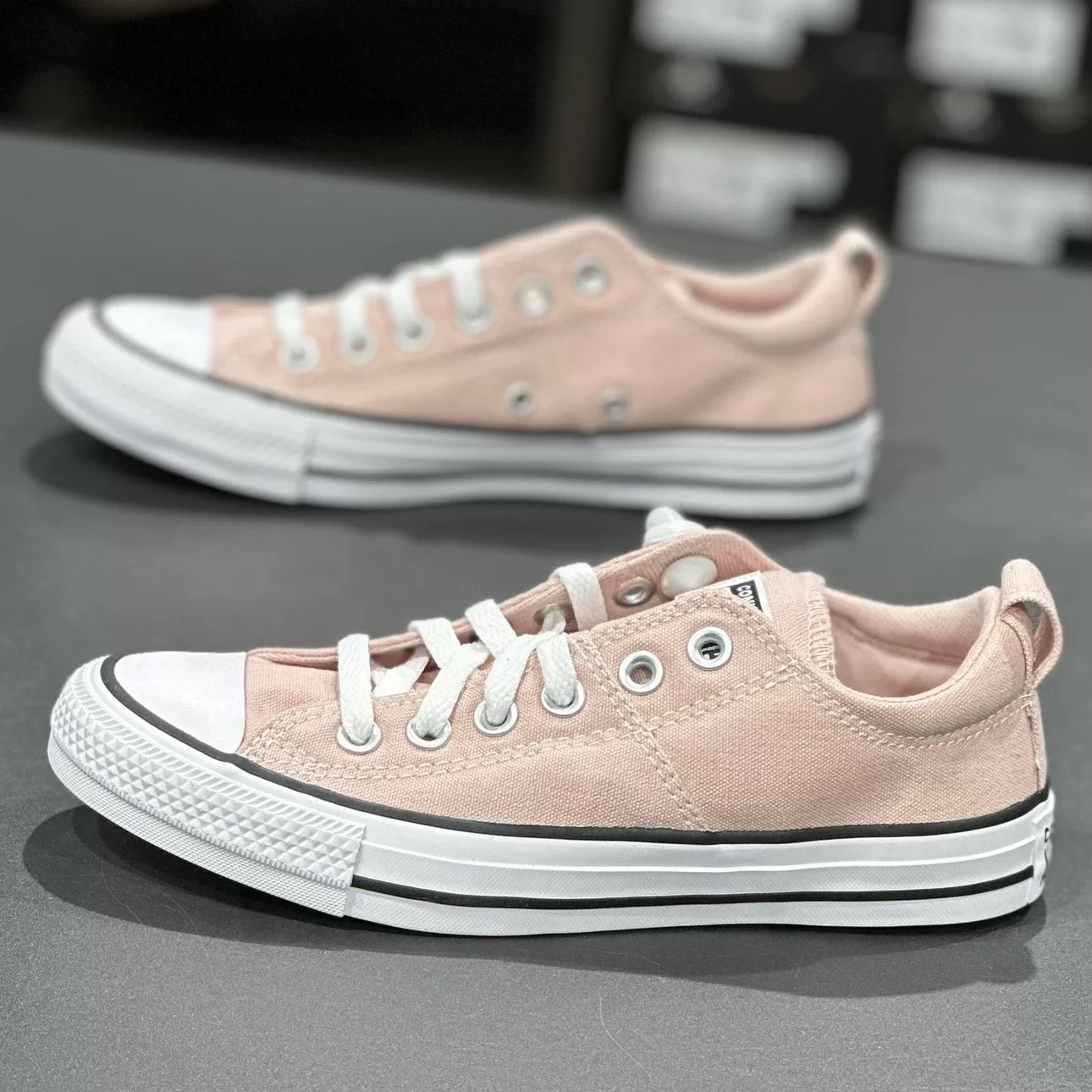 正品CONVERSE匡威浅粉色莫尔登休闲鞋透气板鞋低帮帆布鞋 A06135C