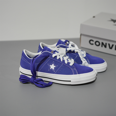 正品CONVERSE匡威ONESTAR PRO紫色翻毛皮麂皮低帮滑板鞋A09230C