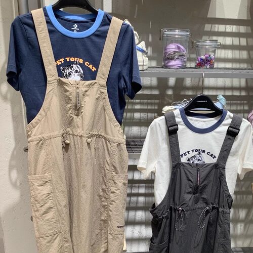 正品CONVERSE匡威工装风复古休闲背带裙短裙10027657-A01-02