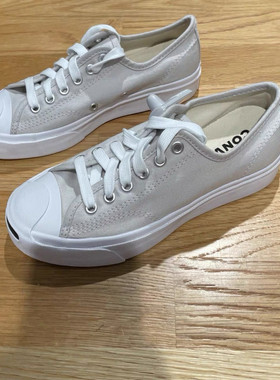 CONVERSE JACK PURCELL 匡威浅灰色开口笑 低帮休闲帆布鞋A11965C