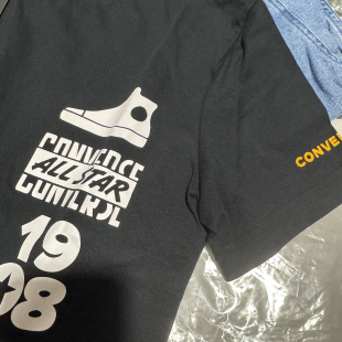 匡威Converse断码 T恤10008135 特价 黑色星箭印花短袖 A01 男款 正品