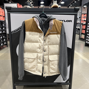 正品CONVERSE匡威 男女冬叠穿马甲拼色羽绒背心10026920-A01-A02