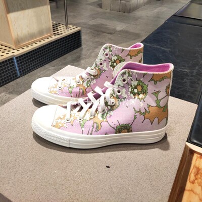 匡威正品女款高帮花卉帆布鞋