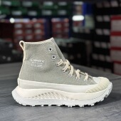 正品 A03424C CX灰绿色增高休闲运动帆布鞋 CONVERSE匡威 高帮AT