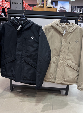 正品CONVERSE匡威 新款男女款连帽棉服外套保暖休闲夹克UCJ145