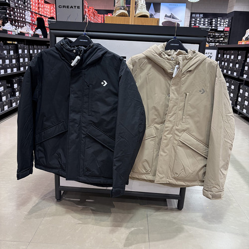 正品CONVERSE匡威 新款男女款连帽棉服外套保暖休闲夹克UCJ145