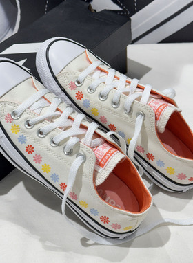 CONVERSE匡威新款 All Star女子彩色小花印花低帮帆布鞋 A08107C