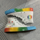 正品 168123C Smile彩虹字母笑脸情侣高帮帆布鞋 converse匡威 特价