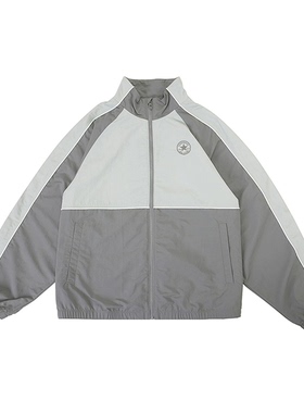 正品CONVERSE匡威 新男撞色拼接插肩袖复古学院风外套MCH697-GFY