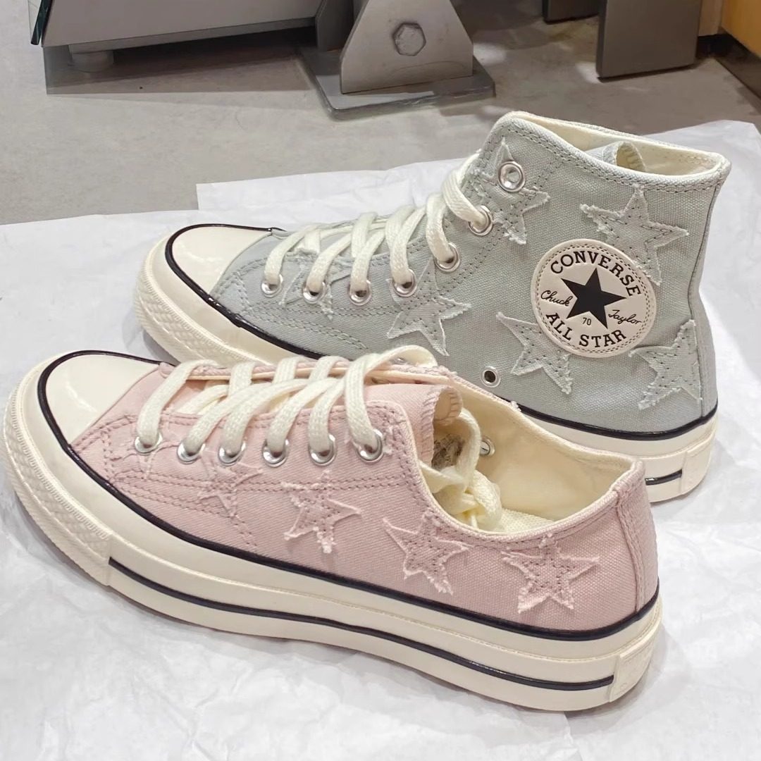 正品CONVERSE匡威1970S立体星星刺绣低高帮帆布鞋A15547C A15546C,运动鞋new,帆布鞋,淘宝优惠券,粉丝福利购,淘宝优惠卷