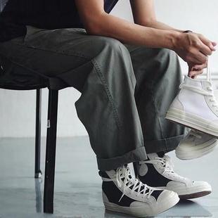 匡威Converse1970s小FOG墨蓝米白色拼接高帮帆布鞋 168605 168604C